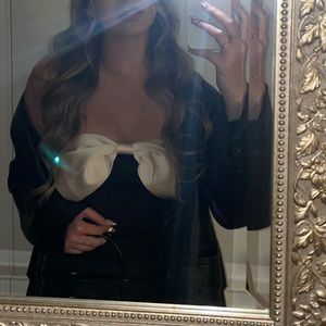 Princess Polly Kesy Bow Tie Mini Dress Black